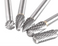 Carbide Rotary Bur Set, Carbide Steel, 1/4" Shank