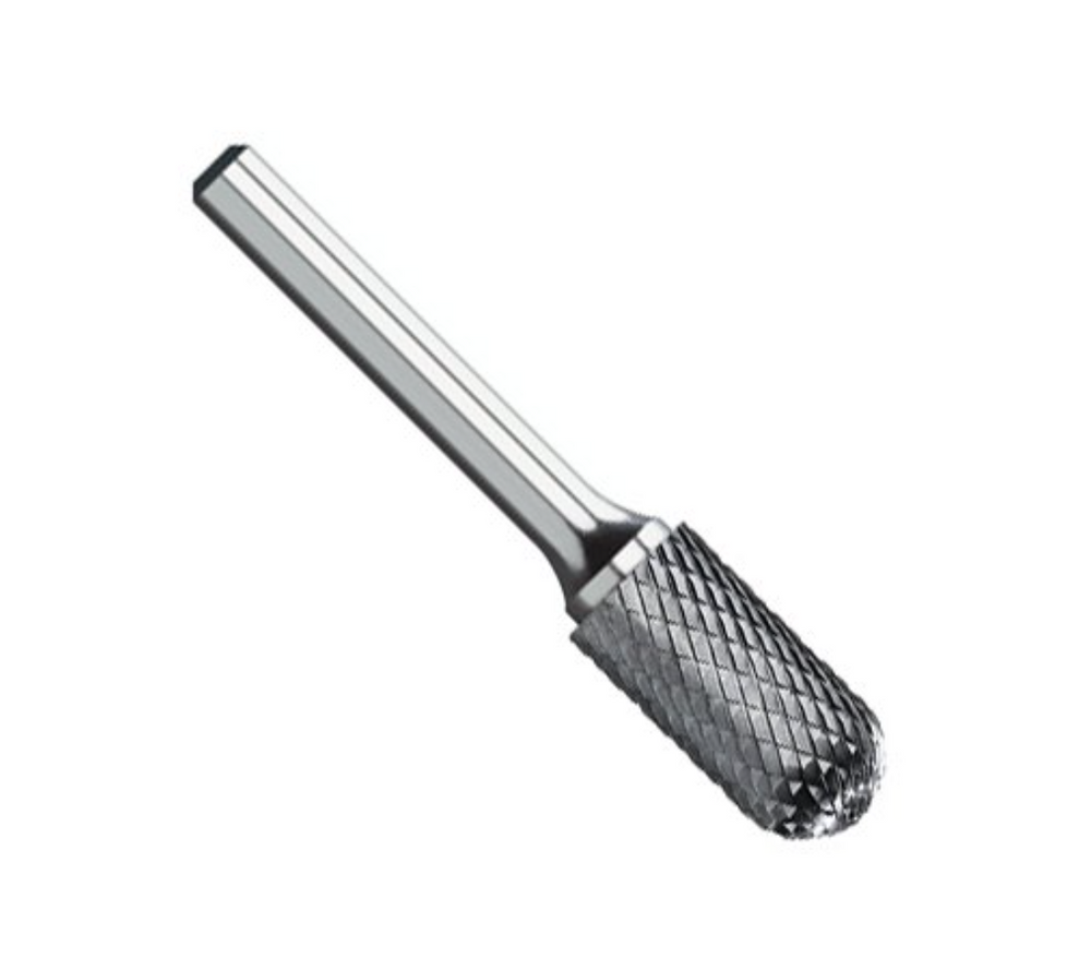 Carbide Burs, Cylindrical, Ball Nose, SL Type, 1/4" Shank