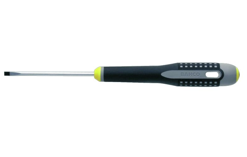 Slotted Screwdriver, Steel, Rubber Handle