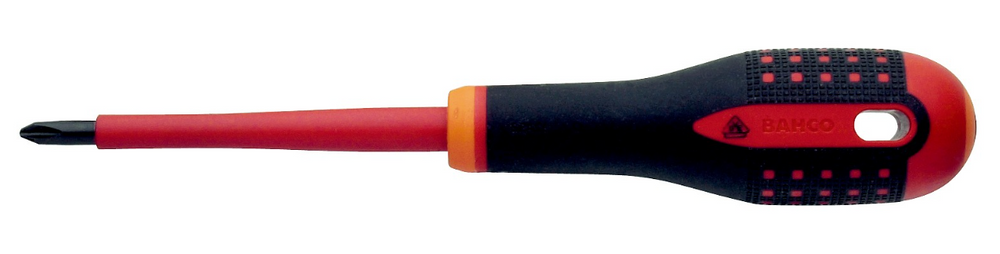 Phillips Screwdriver, Insulated, Steel, Rubber Handle, #0 x 160 mm