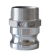 Camlock Adapter, Male x Male NPT, Stainless Steel, Type F, 1/2"