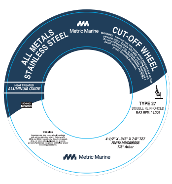 Cutting Disc, Depressed Center, Aluminum Oxide, Type 27, 4-1/2" x 0.045" x 7/8"