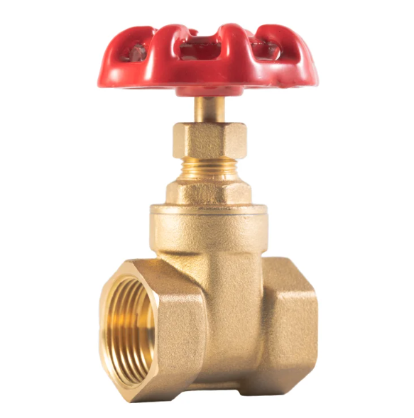 Gate Valve, Brass, Female, Non Rising Stem, 1/2" BSPP