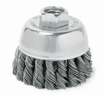 Knotted Wire Cup Brush, Steel