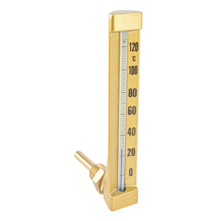 Engine Thermometer, Angle 90 Deg, Type 292B, 0-100C, 6" x 40 mm