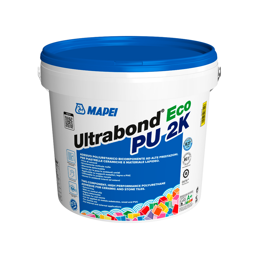 Mapei, Ultrabond ECO PU 2K, High performance polyurethane adhesive, Solvent-free, 10KG BUCKET