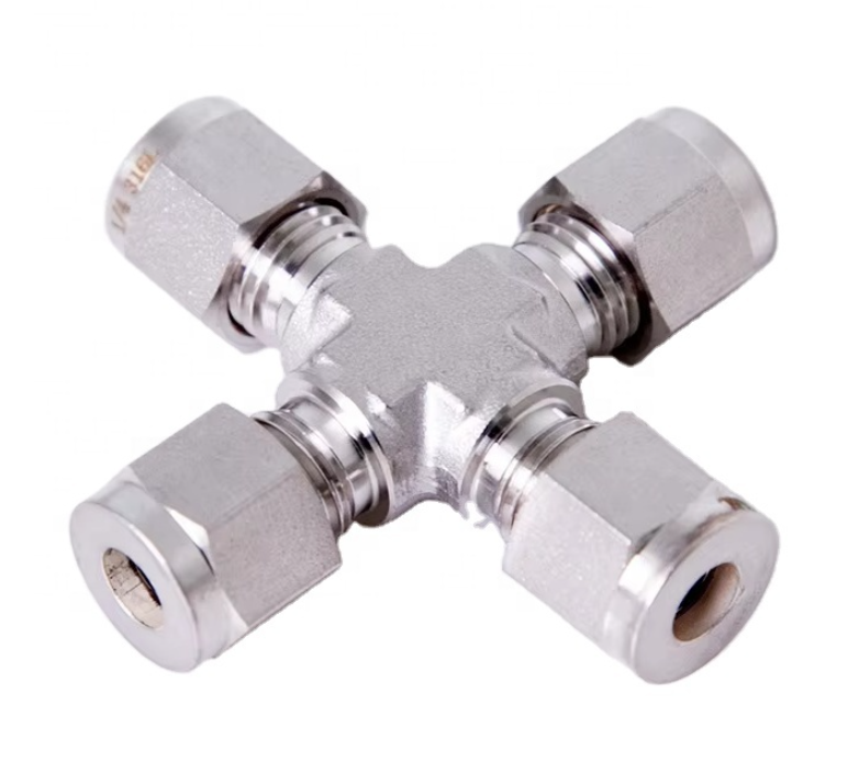 Compression Cross, K-Type, Stainless Steel