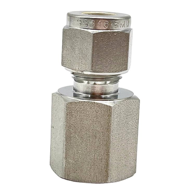 Connector, Female, Metric Tube x Female BSP, GAI-Type, Stainless Steel