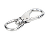 Swivel Eye Snap Hook, Flat-Back Style, Stainless Steel