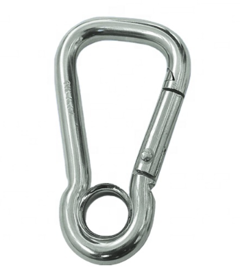 Snap Hooks, Asymmetrical With Eyelet, Stainless Steel