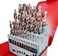 Metric Jobber Drill Bit Set, High Speed Steel, 1-10 mm, 19 Peice Set, Kit