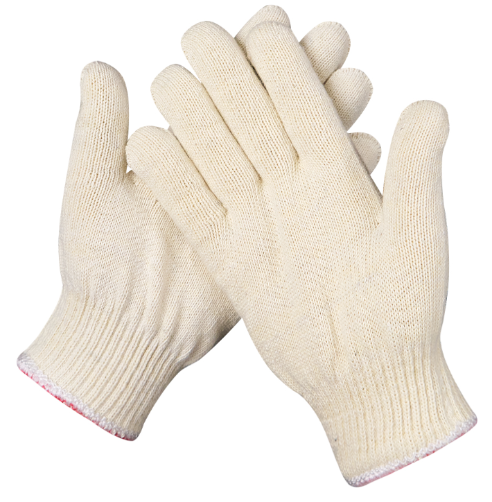 Gloves, String Knit, Cotton/Polyester, White