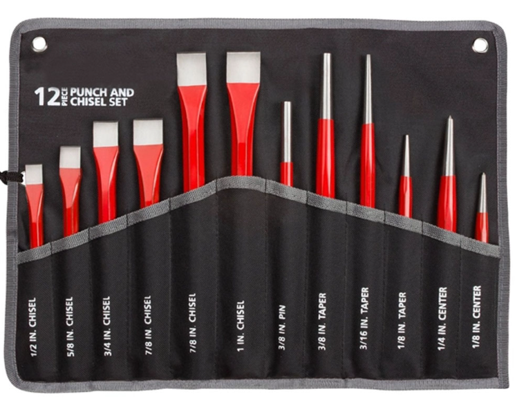 Punch and Chisel Set, Hardened and Tempered Steel