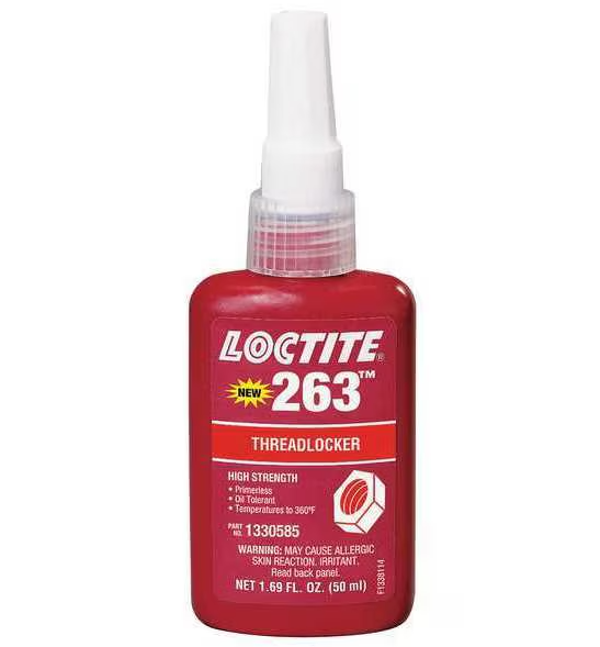 Loctite 263, Primerless Threadlocker, High Strength, 50 ml