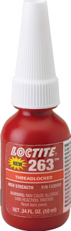Loctite 263, Primerless Threadlocker, High Strength, 10 ml