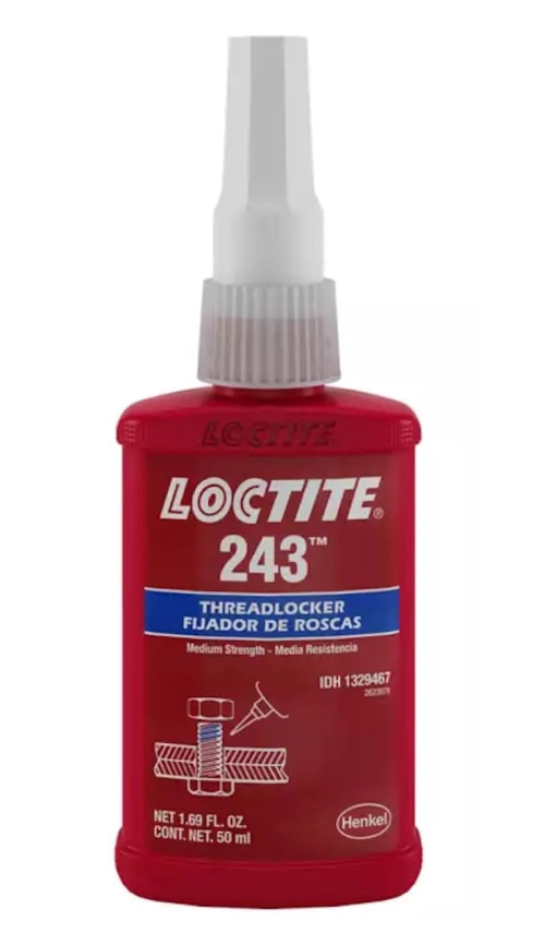 Loctite 243, Primerless Thread locker, Medium Strength, 50 ml