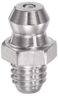 Grease Nipple, Straight, Nickel Plated Steel