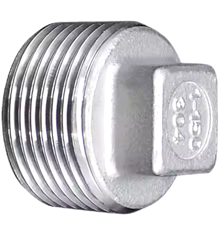 Square Head Plug, Stainless Steel