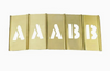 Stencil Set, Letters, Brass