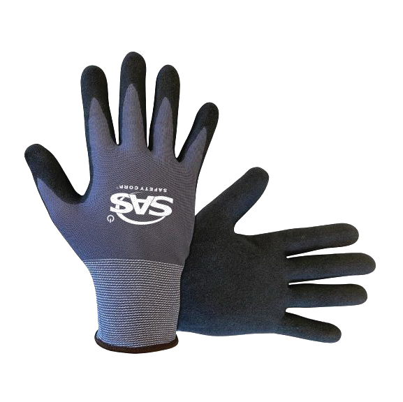 Gloves, String Knit Shell, Rubber Palm Coated