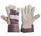 Gloves, Leather Palm, Safety Cuff, Stripe Fabric