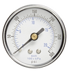 Pressure Gauge, Stainless, Rimless, Brass Internals, Glycerin, Back Mount