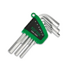 Hex Key Set, Short Arm, Steel, 1.5-10 mm, 9-Pc