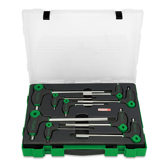 Hex Key Wrench Set, T-Handle, Ball Point, Steel