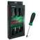 Combination Screwdriver Set, Steel, Rubber Handle, 4 - 10 mm, #1 - #3, 6 Pc