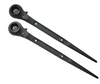 Ratchet Spud Wrench, 12 Point, Black Steel