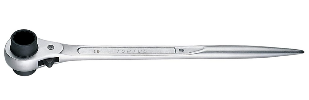 Double Ratchet Spud Wrench, 12 Point, Steel