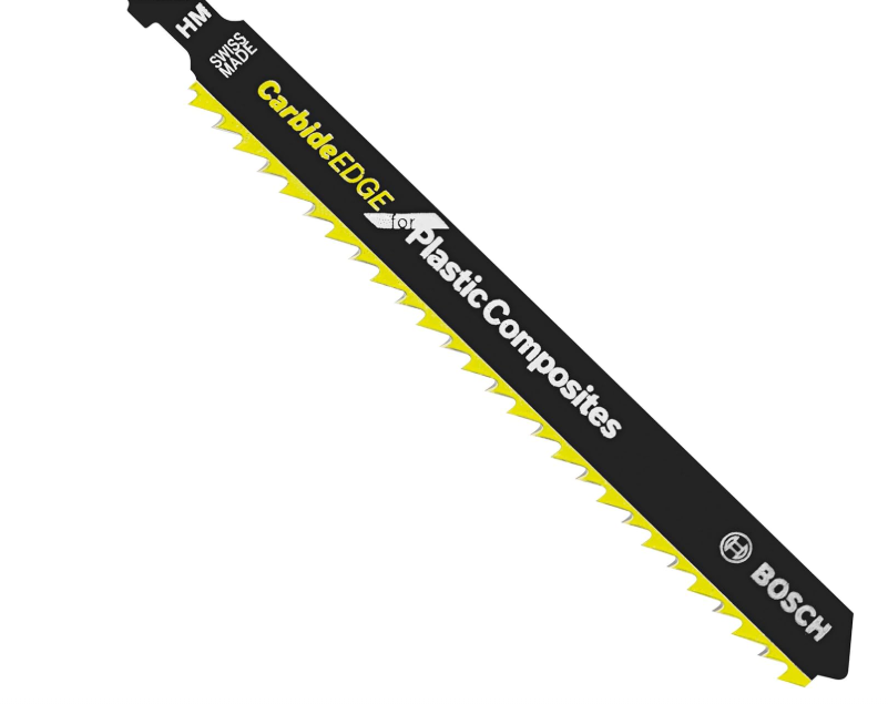 Jig Saw Blades, Carbon Edge For Plastic Composites, 4-5/8", 8 TPI, 1 Pk