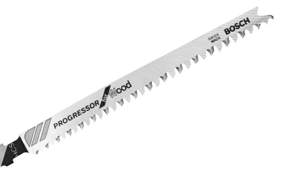 Jig Saw Blades, Progressor For Wood, High Carbon Steel, 4-1/2", 8-12 TPI, 5 Pk
