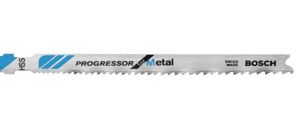 Jig Saw Blades, Progressor For Metal, High Speed Steel, 4", 10-24 TPI, 5 Pk