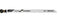 Jig Saw Blades, Special For Plexiglas, High Speed Steel, 4", 14 TPI, 5 Pk