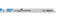 Jig Saw Blades, Special For Aluminum, High Speed Steel, 4", 8 TPI, 5 Pk