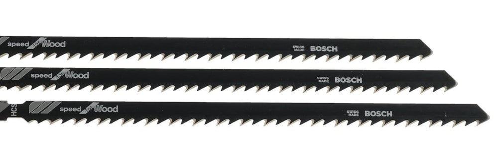 Jig Saw Blades, Speed For Wood, High Carbon Steel, 7", 6 TPI, 3 Pk