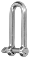 Screw Pin D Shackles, Long Chain, Stainless Steel