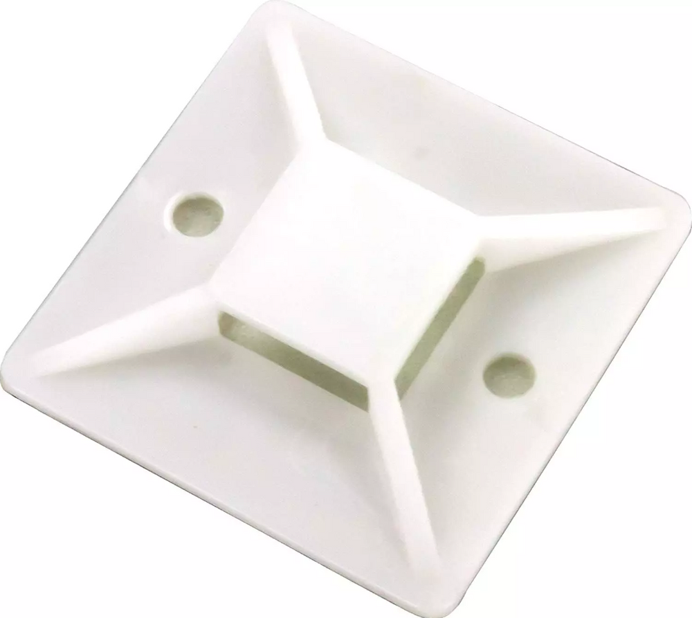 Cable Tie Mounting Pad, White